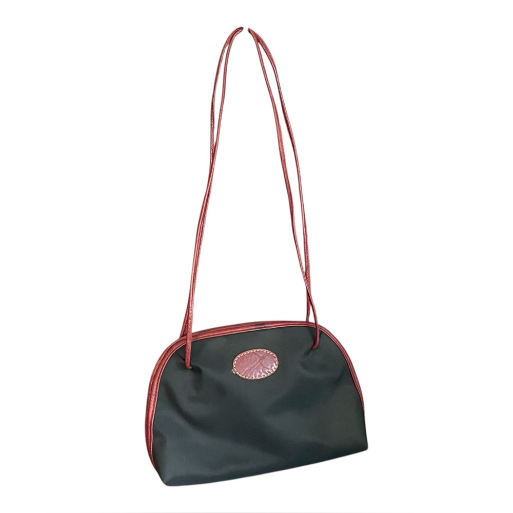 MCM Vintage CROWN LEWIS Black & Red Purse Handbag